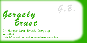 gergely brust business card